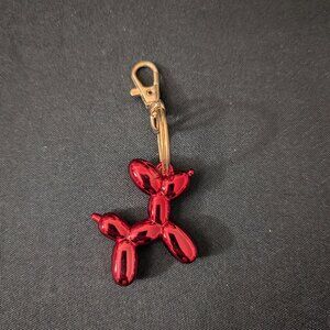 Red Balloon Dog Keychain